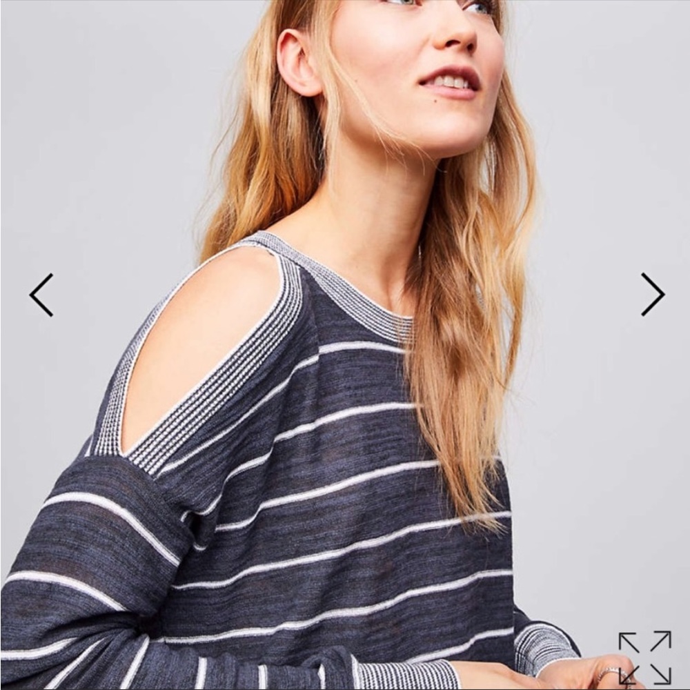 Loft Peekaboo ShoulderTop Size L‎ - Picture 2 of 8